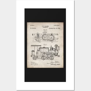 Steam Train Patent - Steam Locomotive Art - Antique Posters and Art